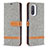 Coque Portefeuille Livre Cuir Etui Clapet B16F pour Xiaomi Redmi K40 5G Gris