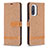 Coque Portefeuille Livre Cuir Etui Clapet B16F pour Xiaomi Redmi K40 5G Or