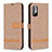 Coque Portefeuille Livre Cuir Etui Clapet B16F pour Xiaomi Redmi Note 10 5G Or