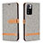 Coque Portefeuille Livre Cuir Etui Clapet B16F pour Xiaomi Redmi Note 11 Pro+ Plus 5G Gris