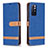 Coque Portefeuille Livre Cuir Etui Clapet B16F pour Xiaomi Redmi Note 11T 5G Bleu