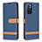 Coque Portefeuille Livre Cuir Etui Clapet B16F pour Xiaomi Redmi Note 11T 5G Bleu Royal