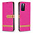 Coque Portefeuille Livre Cuir Etui Clapet B16F pour Xiaomi Redmi Note 11T 5G Rose Rouge