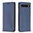 Coque Portefeuille Livre Cuir Etui Clapet B17F pour Google Pixel 7 5G Bleu