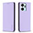 Coque Portefeuille Livre Cuir Etui Clapet B17F pour Huawei Honor X7a Violet Clair