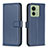 Coque Portefeuille Livre Cuir Etui Clapet B17F pour Motorola Moto Edge (2023) 5G Bleu