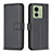 Coque Portefeuille Livre Cuir Etui Clapet B17F pour Motorola Moto Edge (2023) 5G Noir