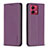 Coque Portefeuille Livre Cuir Etui Clapet B17F pour Motorola Moto G84 5G Violet