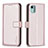 Coque Portefeuille Livre Cuir Etui Clapet B17F pour Nokia C12 Or Rose