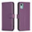 Coque Portefeuille Livre Cuir Etui Clapet B17F pour Nokia C12 Plus Violet