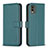 Coque Portefeuille Livre Cuir Etui Clapet B17F pour Nokia C32 Vert