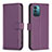 Coque Portefeuille Livre Cuir Etui Clapet B17F pour Nokia G11 Violet