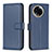 Coque Portefeuille Livre Cuir Etui Clapet B17F pour Realme V50s 5G Bleu