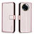 Coque Portefeuille Livre Cuir Etui Clapet B17F pour Realme V50s 5G Or Rose