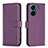 Coque Portefeuille Livre Cuir Etui Clapet B17F pour Xiaomi Poco C65 Violet