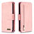 Coque Portefeuille Livre Cuir Etui Clapet B18F pour Samsung Galaxy A20 Or Rose