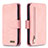 Coque Portefeuille Livre Cuir Etui Clapet B18F pour Samsung Galaxy A30S Or Rose