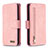 Coque Portefeuille Livre Cuir Etui Clapet B18F pour Samsung Galaxy A71 5G Or Rose