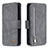 Coque Portefeuille Livre Cuir Etui Clapet B18F pour Samsung Galaxy M40S Gris