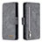 Coque Portefeuille Livre Cuir Etui Clapet B18F pour Samsung Galaxy Note 20 5G Gris