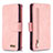 Coque Portefeuille Livre Cuir Etui Clapet B18F pour Samsung Galaxy Note 20 Ultra 5G Or Rose