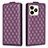 Coque Portefeuille Livre Cuir Etui Clapet B19F pour Realme C51 Violet