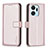 Coque Portefeuille Livre Cuir Etui Clapet B22F pour Huawei Honor X7a Or Rose