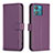 Coque Portefeuille Livre Cuir Etui Clapet B22F pour Motorola Moto Edge 40 Neo 5G Violet