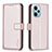 Coque Portefeuille Livre Cuir Etui Clapet B22F pour Xiaomi Redmi Note 12 Turbo 5G Or Rose