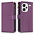 Coque Portefeuille Livre Cuir Etui Clapet B22F pour Xiaomi Redmi Note 13 Pro+ Plus 5G Violet