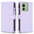 Coque Portefeuille Livre Cuir Etui Clapet B23F pour Motorola Moto Edge (2023) 5G Violet Clair