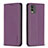 Coque Portefeuille Livre Cuir Etui Clapet B23F pour Nokia C210 Violet