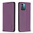 Coque Portefeuille Livre Cuir Etui Clapet B23F pour Nokia G11 Violet