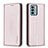 Coque Portefeuille Livre Cuir Etui Clapet B23F pour Nokia G22 Or Rose