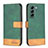 Coque Portefeuille Livre Cuir Etui Clapet BF2 pour Samsung Galaxy S24 Plus 5G Vert