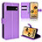 Coque Portefeuille Livre Cuir Etui Clapet BY1 pour Google Pixel 6 Pro 5G Violet