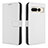 Coque Portefeuille Livre Cuir Etui Clapet BY1 pour Google Pixel 7 Pro 5G Blanc