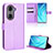 Coque Portefeuille Livre Cuir Etui Clapet BY1 pour Huawei Honor 60 5G Violet