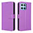 Coque Portefeuille Livre Cuir Etui Clapet BY1 pour Huawei Honor X6 5G Violet