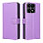 Coque Portefeuille Livre Cuir Etui Clapet BY1 pour Huawei Honor X8a 4G Violet