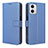 Coque Portefeuille Livre Cuir Etui Clapet BY1 pour Motorola Moto G53j 5G Bleu