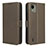 Coque Portefeuille Livre Cuir Etui Clapet BY1 pour Nokia C110 Marron