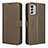 Coque Portefeuille Livre Cuir Etui Clapet BY1 pour Nokia G60 5G Marron