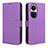 Coque Portefeuille Livre Cuir Etui Clapet BY1 pour Oppo Reno10 5G Violet