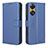 Coque Portefeuille Livre Cuir Etui Clapet BY1 pour Oppo Reno8 T 4G Bleu