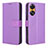 Coque Portefeuille Livre Cuir Etui Clapet BY1 pour Oppo Reno8 T 4G Violet