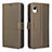 Coque Portefeuille Livre Cuir Etui Clapet BY1 pour Samsung Galaxy A23s Marron
