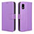 Coque Portefeuille Livre Cuir Etui Clapet BY1 pour Sharp Aquos wish3 Violet