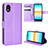 Coque Portefeuille Livre Cuir Etui Clapet BY1 pour Sony Xperia Ace III SOG08 Violet