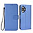 Coque Portefeuille Livre Cuir Etui Clapet BY1 pour Xiaomi Redmi K40 Gaming 5G Bleu